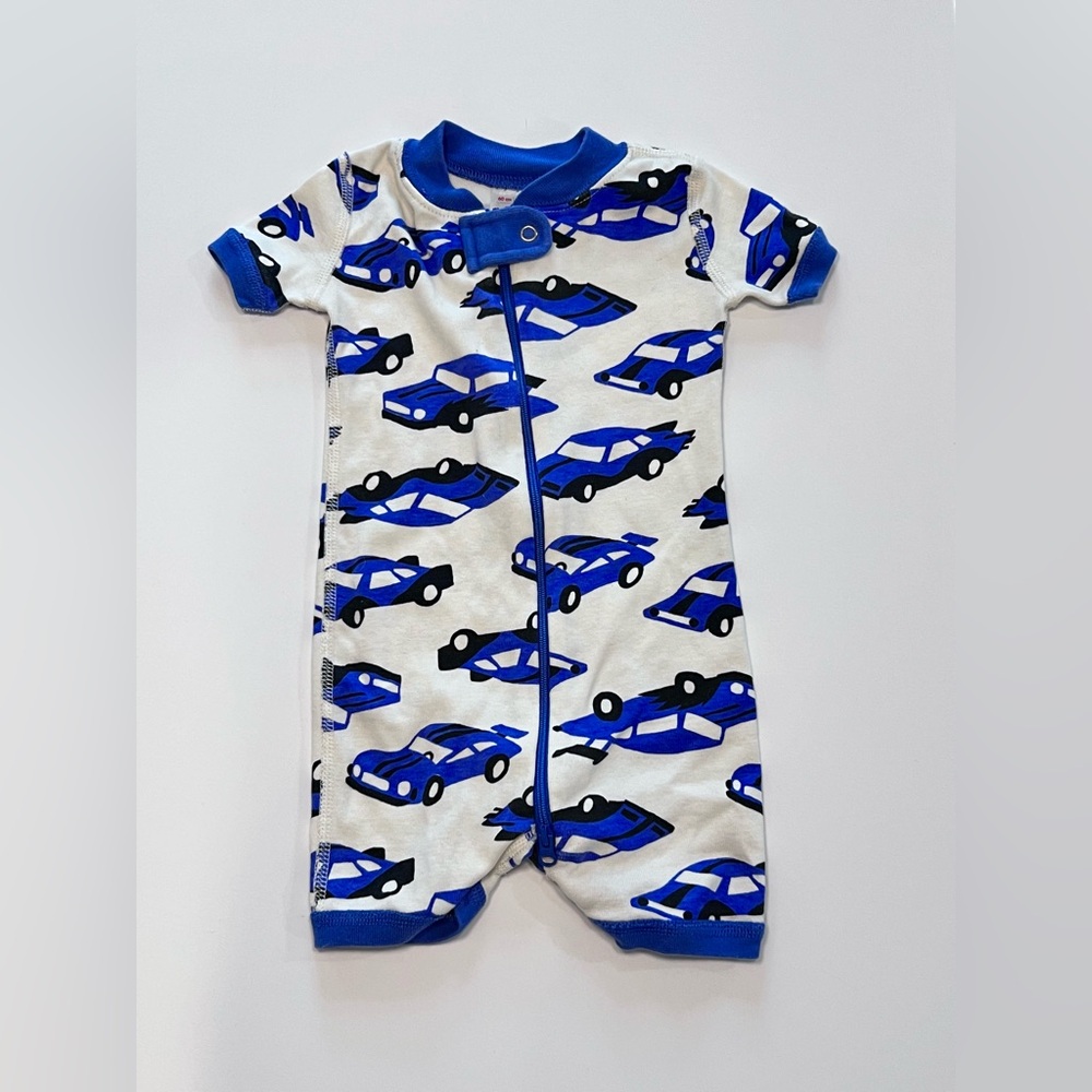 Hanna Andersson Race Car Romper Size 3-6 Month